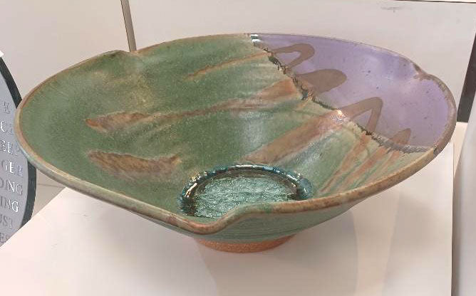 Handcrafted Ceramic and Glass Bowl - Extra Large
