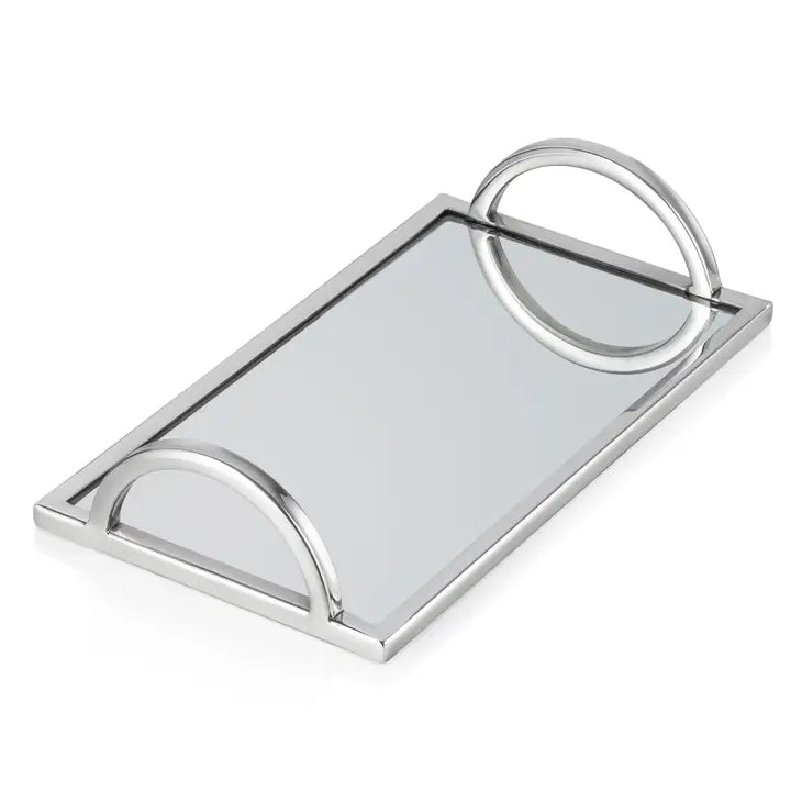 Mirrored Tray with Handles