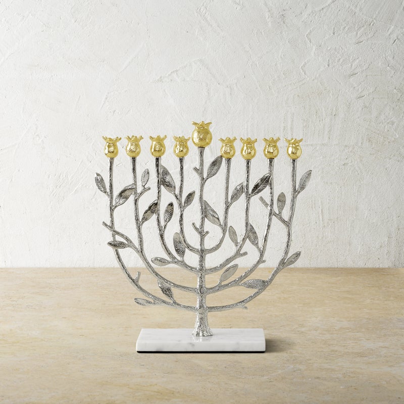 Michael Aram Silver and Gold Pomegranate Menorah