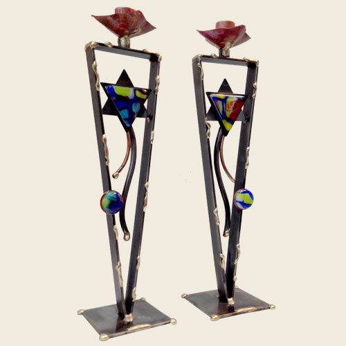 Gary Rosenthal Star Tower Candlesticks