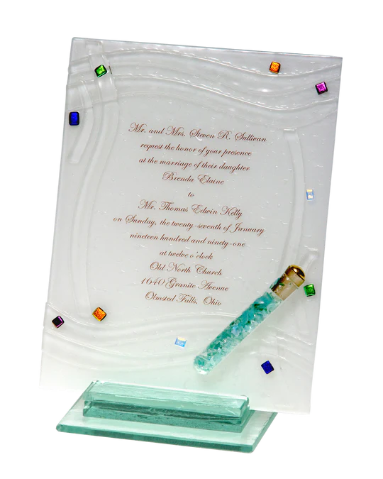 Wedding Glass Invitation Keepsake