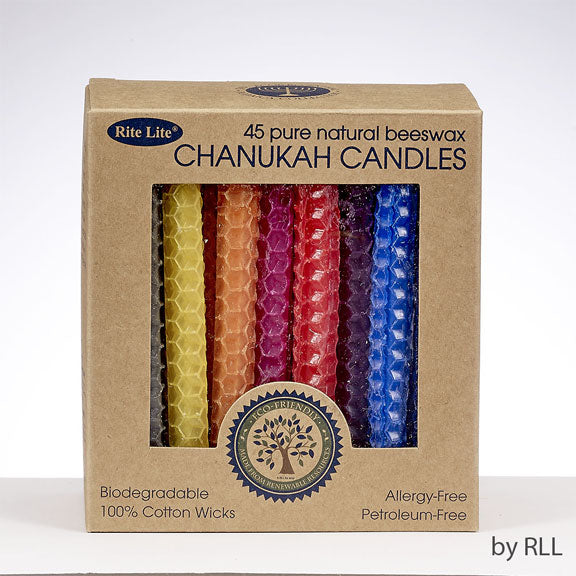 Multicolor Beeswax Chanukah Candles