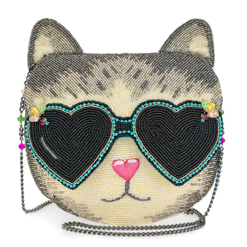 Mary Frances Cool Cat Beaded Handbag