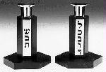 Ebony And Sterling Silver Candlesticks