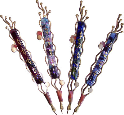 Fused Glass And Metal Yad (Torah Pointer)