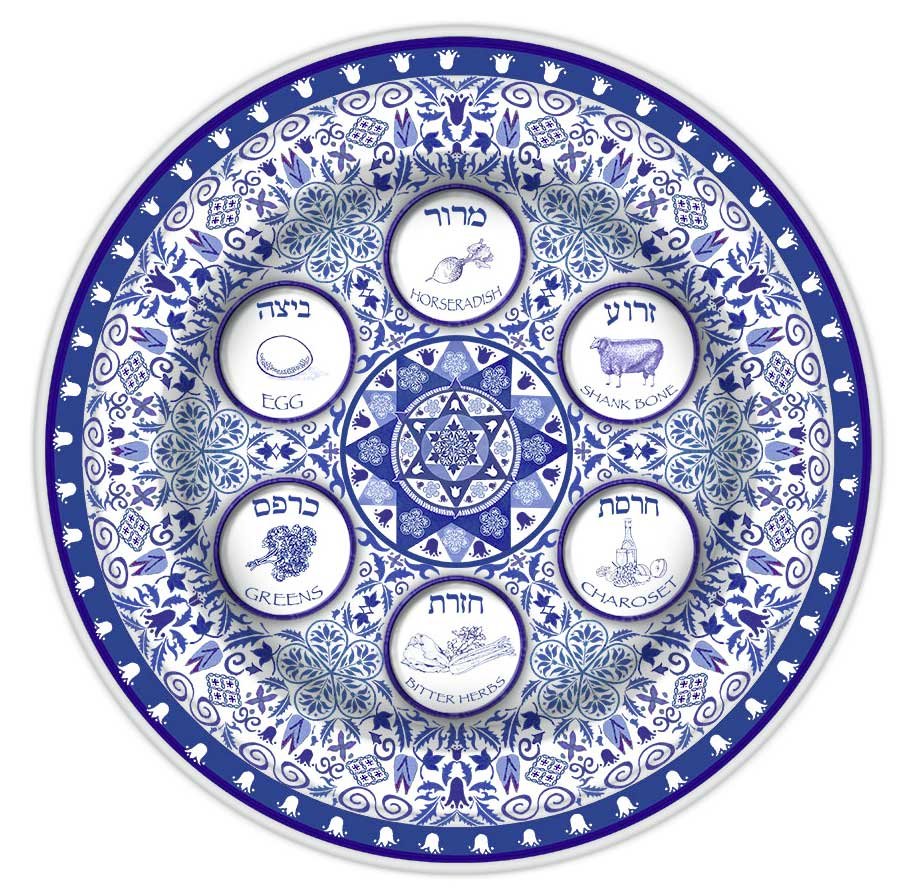 Round Porcelain Seder Plate