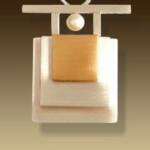 Square Pendant with Freshwater Pearl