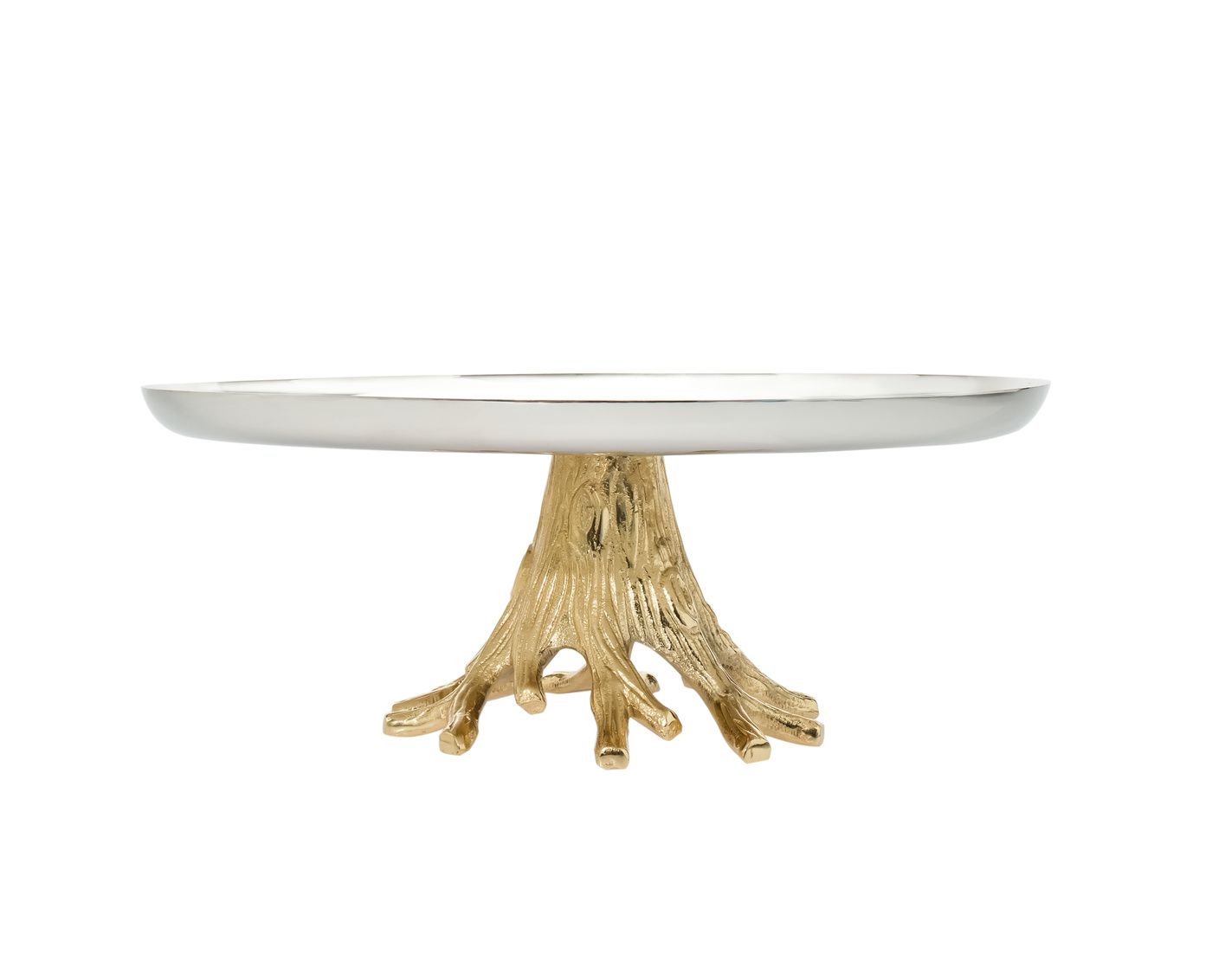 Gold Branch Cake Plate