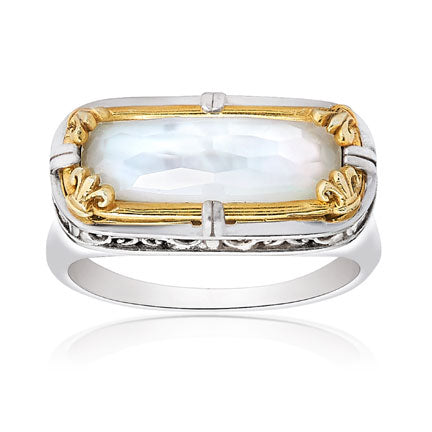 Mother-of-Pearl Bar Ring