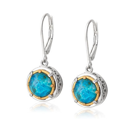 Round Chrysocolla Doublet Earring