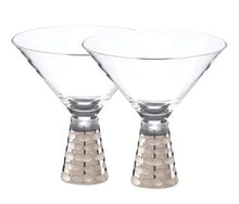 Load image into Gallery viewer, Truro Martini Glasses in Platinum or Gold
