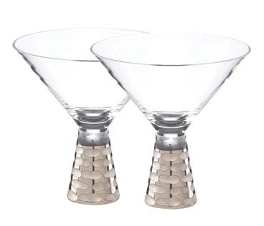 Truro Martini Glasses in Platinum or Gold