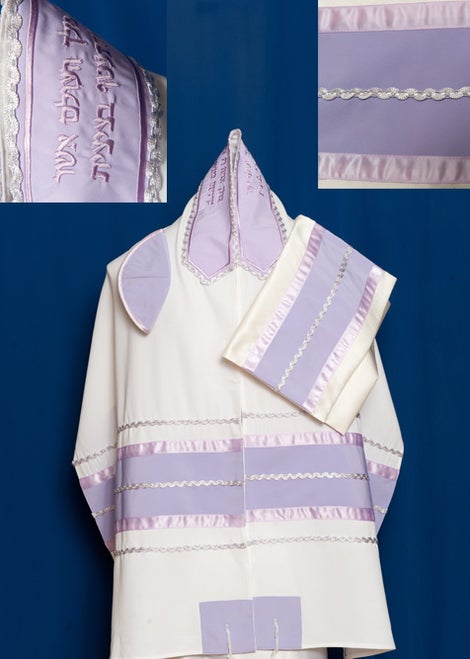 Lavender and Brushed Cotton 3-Piece Tallit Set