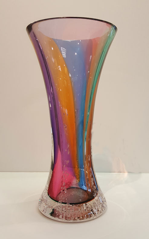 Glass Aurora Multi-Color Vase