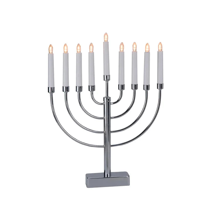 Battery Operated Electric Menorah with LED Bulbs