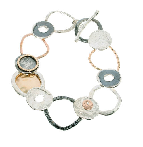 Dganit Hen Tricolor Assorted Shapes Bracelet