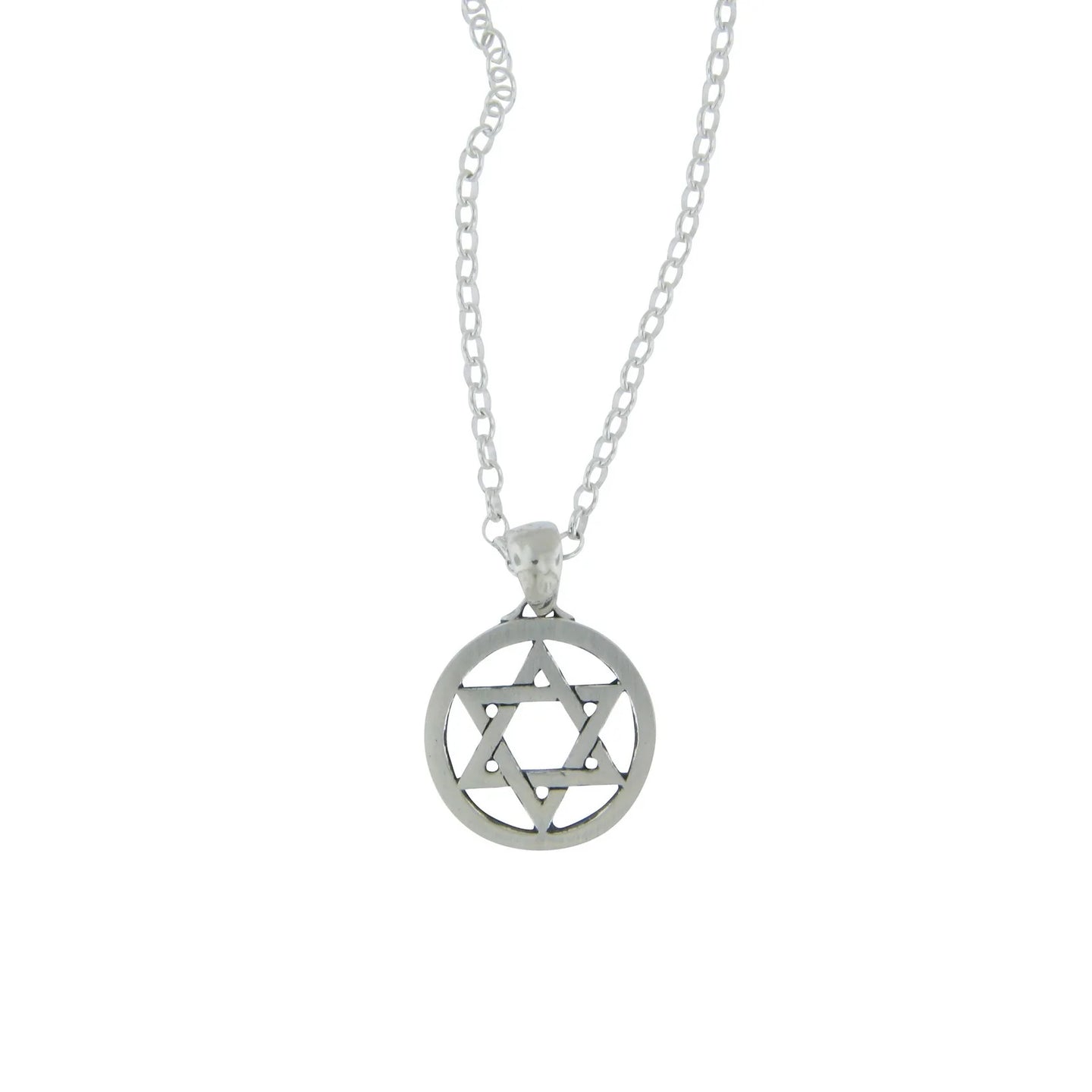 Jewish Star in Circle Pendant