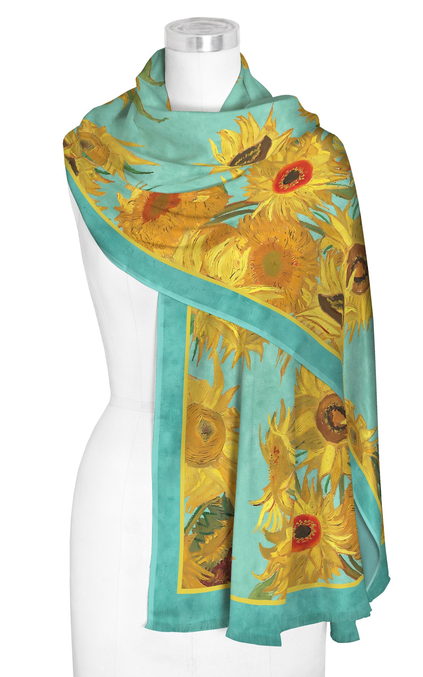 Van Gogh Sunflowers Silk Blend Shawl