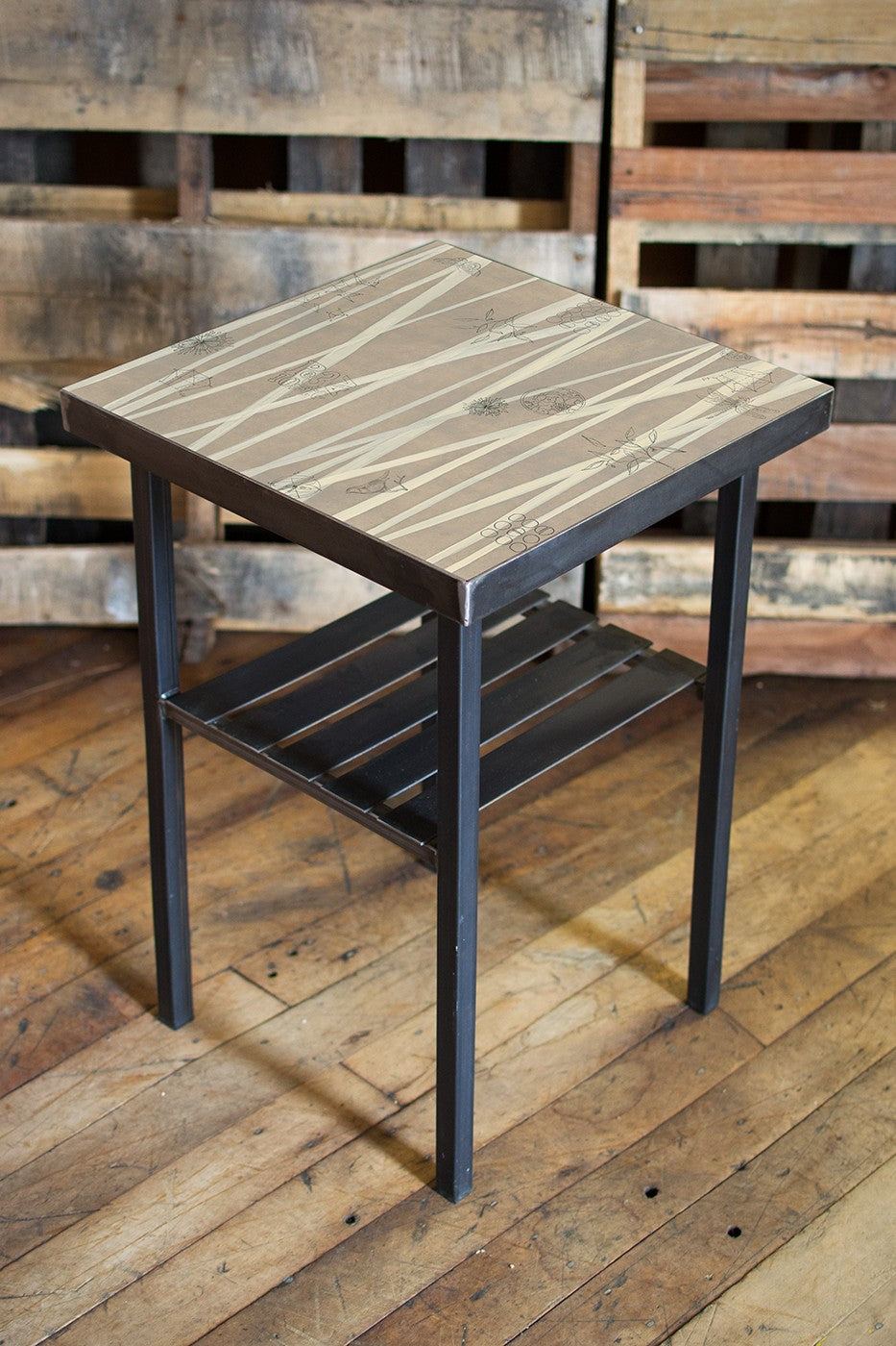 Square Steel Side Table
