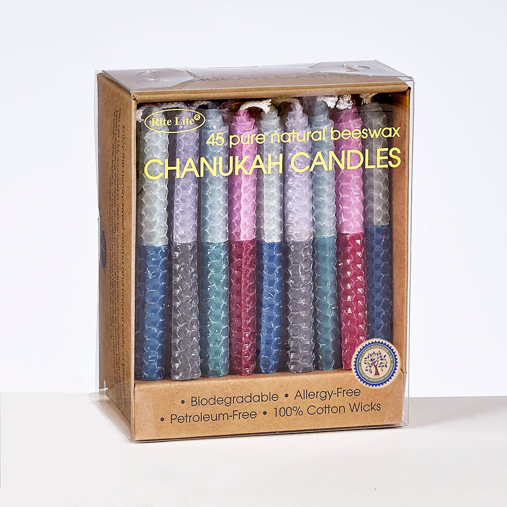 Two-tone Pastel Beeswax Chanukah Candles