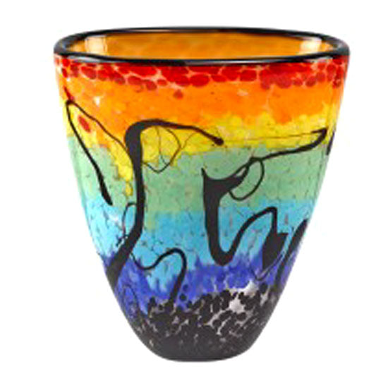 Allura Multi-color Firestorm vase
