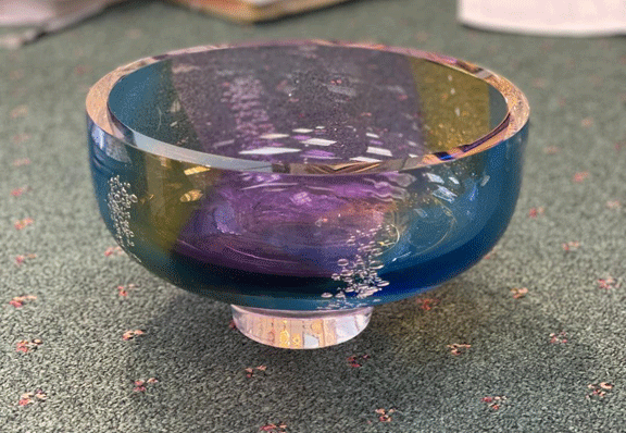 Blodgett Glass Large Pedestal Bowl