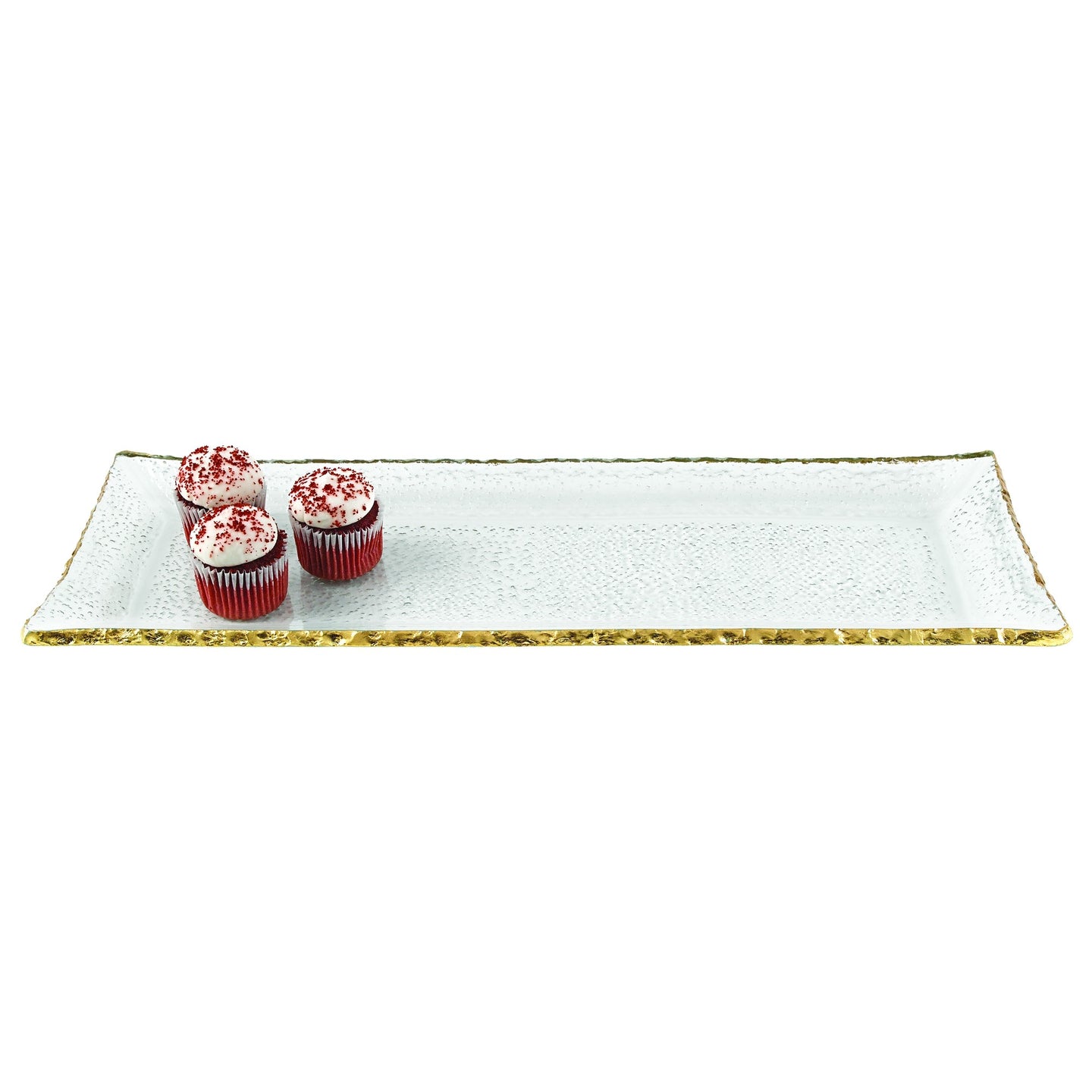 Gold or Silver Edged Glass Tray