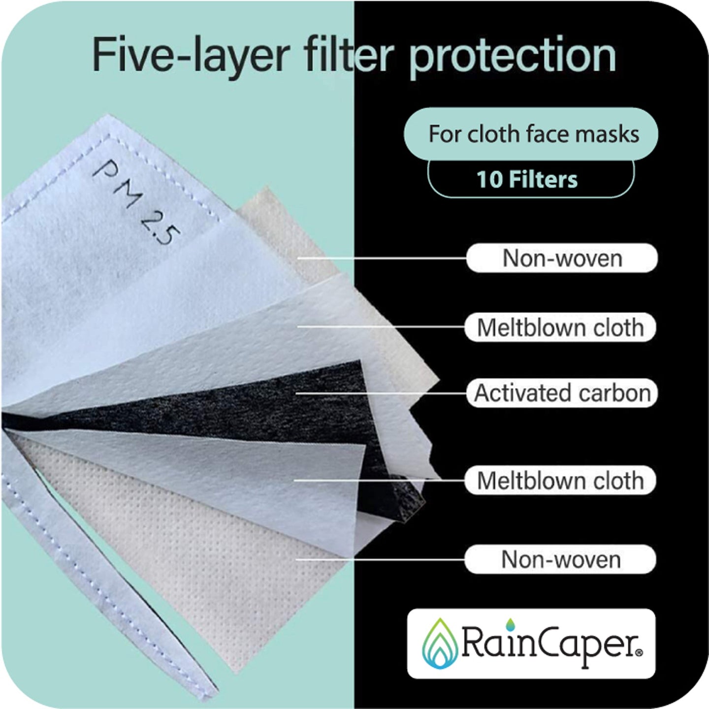 10-pack Disposable Mask Filters