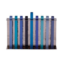 Load image into Gallery viewer, Emanuel Hammered Menorah with Anodized Branches
