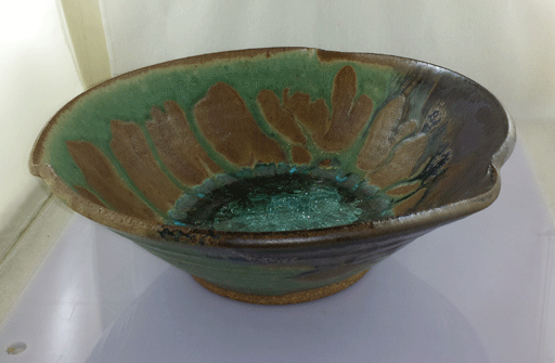 Handcrafted Ceramic + Glass Bowl - Medium