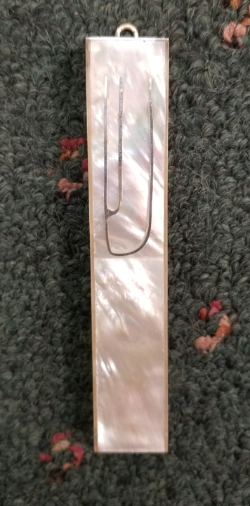 White Mother-of-Pearl & Sterling Silver Mezuzah
