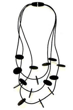 Load image into Gallery viewer, Lydia Bremer 3-Layered Disc Necklace in Red
