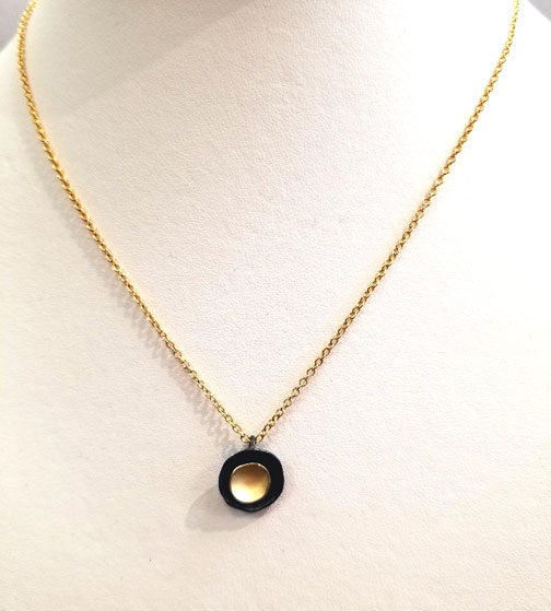 Two-tone Disc Necklace