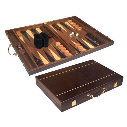 Inlaid Wood Backgammon Set