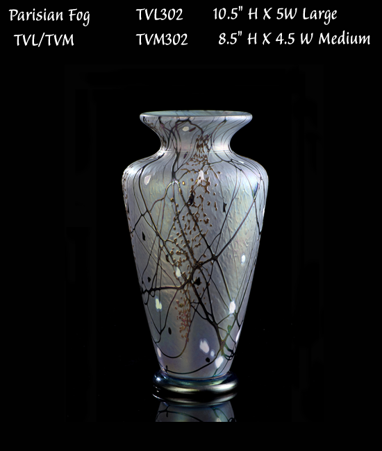 Vines Art Glass Parisian Fog Vase